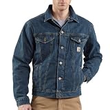 Carhartt J292 Mens Denim Jean Jacket/Sherpa Lined