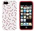 iPhone 5 / 5S Case, DandyCase Perfect Pattern *No Chip/No Peel* Flexible Slim Case Cover for Apple iPhone 5 / 5S [Red & White Christmas Candy Canes]
