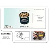 Generac Part #: 070185B - OIL FILTER BLACK 75 LONG