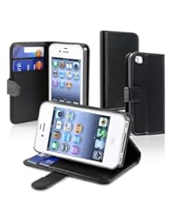 Apple AT/VER iPhone 4 Leather Case w/ Credit Card Wallet,Black