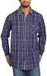 Sean John Men's Long Sleeve Chambray Collared Shirt