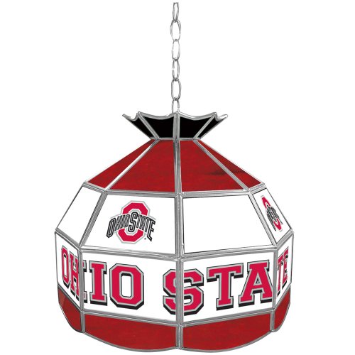 Trademark Ohio State Glass Tiffany Lamp - 16-inch diameter