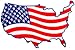United States Outline Embroidered Patch American Flag USA Stars Stripes Patriotic Iron-On Emblem