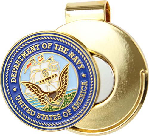 US Navy Cap Clip with Golf Ball Marker