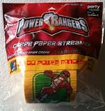 MIGHTY MORPHIN POWER RANGERS Party Crepe Paper Streamers 10 Yards long (4 Pack)