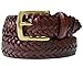 796-OXB - Toneka Men’s Woven Oxblood/Cordovan Full grain Braided Leather Dress Belt