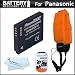 Battery Kit For Panasonic Lumix DMC-TS4, DMC-TS3 Digital Camera Includes Extended Replacement (1200Mah) DMW-BCF10 Battery + Floating Strap + LCD Screen Protectors + MicroFiber Cleaning Cloth