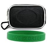 Carrying Case for Flip Video Mino F360 Series Camcorder Bundle with + Screen Protector Shield + 3ft USB 2.0 Passive A to A Extension (Nylon Black) + Bonus Young Micro - Live Green WristBand