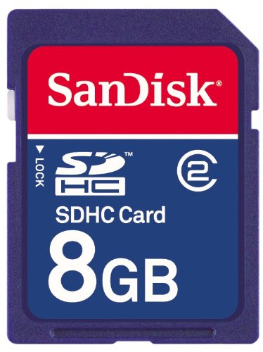 SanDisk 8 GB Class 2 SDHC Flash Memory Card SDSDB-8192 (Bulk Packaging)