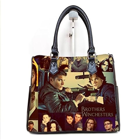 LaHuo Supernatural Brothers Winchesters Women Barrel Type Handbag Lady Fashion Tote Top Handle(Twin Sides)