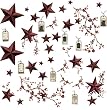 RoomMates RMK1276SCS Country Stars and Berries Peel & Stick Wall Decals