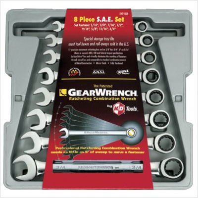 8 Pc. Combination Ratcheting Wrench Sets - 8pc fractional ratcheting wrench set