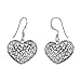 Sterling Silver Large Scroll Design Cut-Out Heart title=