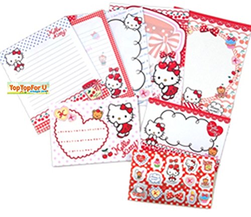 Hello Kitty Letter Set Writing Paper 40 Sheets + 20 Envelopes + Sticker Sheet