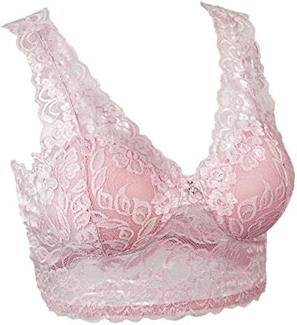 Mengdo Women's All Over Lace Full Coverage Wire Free Leisure Bra
