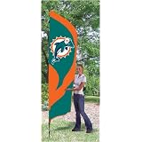 Miami Dolphins Tall Team Garden House Flags 8.5 ft x 2.5 ft NFL Football Fan Shop Sports...