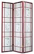 ACME 02253 3-Panel Iola Wooden Screen, Cherry Finish