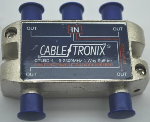 NEW CABLETRONIX 4-WAY CTLBD-4 SPLITTER 5-2300 MHz ONE PORT POWER PASSING