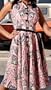 Folter Clothing TOUGH COOKIE COLLARED DRESS in Pink Tattoo Flash Print