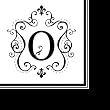 Monogram Elegant Initial Luncheon Napkin - O Monogram Elegant Initial Luncheon Napkin - O