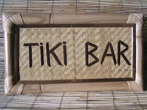 BAMBOO TIKI SIGN TIKI BAR - TIKI BAR DECOR