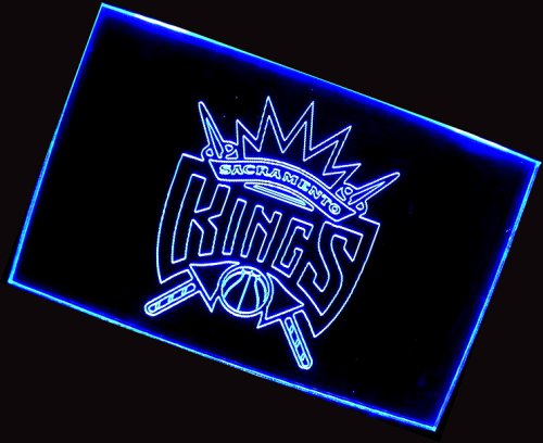 NBA Sacramento Kings Team Logo Neon Light Sign (Blue)