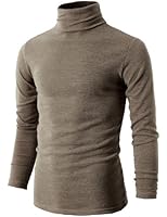 H2H Mens Basic Knitted Turtleneck Slim Fit Pullover Sweaters of Various Colors