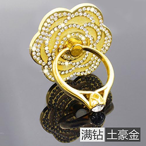 SHFT(TM) The Rose Design Fully Jewelled Diamante Bunker Ring Stand & Holder for iPhone 4 4S 5 5G Galaxy S2 S3 SIII S4 iPad iPod HTC Nokia All Cell Phones (Gold)