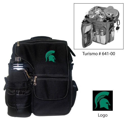 Michigan State Spartans NCAA Turismo Bag (Black) (Embroidered Logo)
