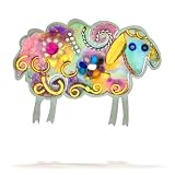 Colorful Fluffy Sheep Pin from the Artazia Collection #673W NP