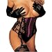 Shirley Stretch Satin and Black Lace Waist Cincher