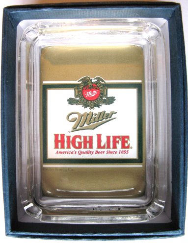 See Miller High Life Beer Card & Glass Ashtray
