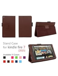 CE: Elsse Folio Case with Stand for Kindle Fire 7 - Brown - Elsse