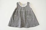 bebe couture(ベビー用品専門店ベベクチュール)黒ギンガムワンピース80連結ニットコットン100％国内生産日本製
