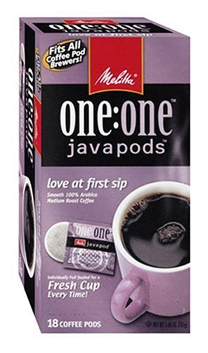 Melitta One, One Java Pods, Love At First Sip, Medium Roast Coffee, 18-Count Box