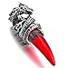 Men's Stainless Steel Pendant Necklace Crystal Silver Red Dragon Wolf Tooth Tribal -with 23 inch Chain