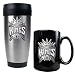 Sacramento Kings NBA Stainless Steel Travel Tumbler & Black Ceramic Mug Set - Primary Logo
