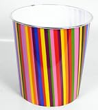 Rainbow Stripe Waste Paper Basket
