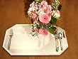 Decorative Mirrored Table Placemats with Beveled Edges (Set of 4)