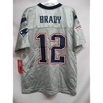 Tom Brady New England Patriots Silver Mid-Tier NFL Youth Jersey