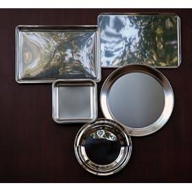 Deluxe 5 Piece Stainless Steel Bakeware Set with Pie Plate, Cookie Sheet, Jelly Roll Pan,... by Home Naturals