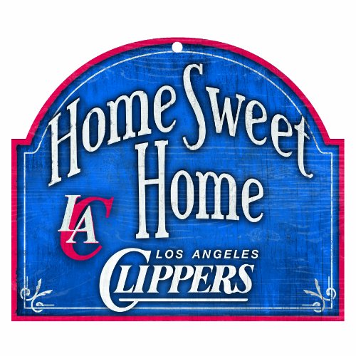 NBA Los Angeles Clippers 11-by-9 Wood Home Sweet Home Sign