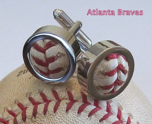 Atlanta Braves Game Used Baseball Cufflinks