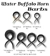 BLACK HORN HOOK TWISTED BARB
