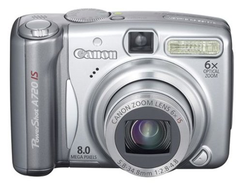 Canon - Appareil photo num�rique Powershot A720IS - Canon DIGIC III - 8 Mpix - stabilis� - zoom optique 6x - interface USB 2.0