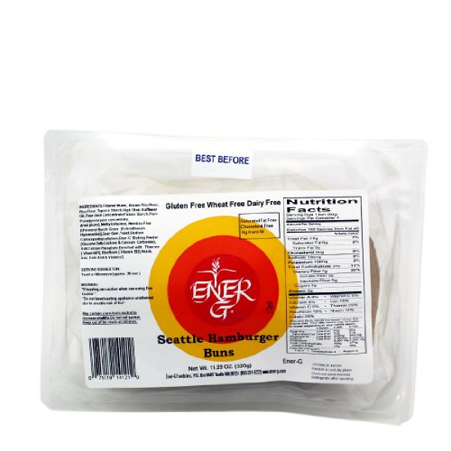 Ener-G Foods Seattle Hamburger Buns, 11.29-Ounce Bags (Pack of 6)