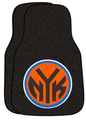 New York Knicks NBA 2-Piece Printed Carpet Car Mats (18x27)