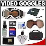 Best Price Liquid Image Summit Series Snow Board / Ski HD Digital Video Camera Goggle (White) with 4GB Card + Lens + Pouch + Anti-Fog Cloth + Optical Cleaner + Case + Cleaning Kit