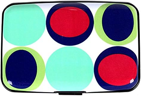 Aluminum RFID Blocking Credit Card Holder for Men Women -Best protection for Bank Debit, ID, ATM, Cards against Scanning Criminals - Cool Slim Metal Business Card Case Circle