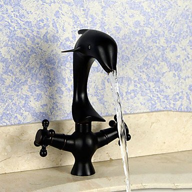 Ty Dolphin Shape Oil Rubbed Bronze Finish Double Handles Brass